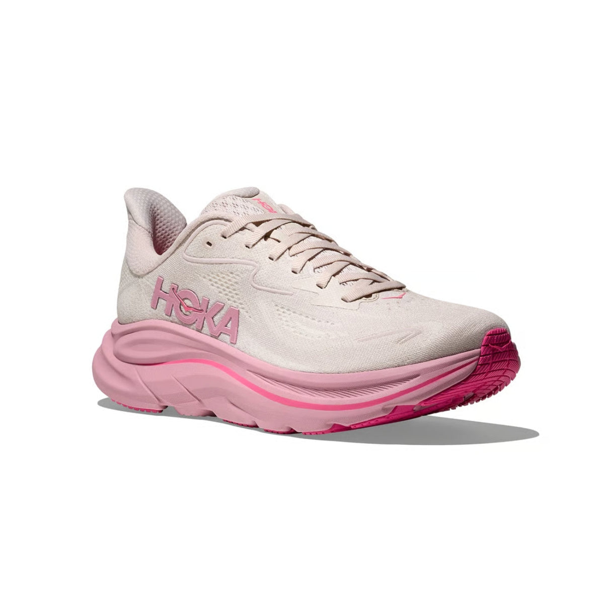 HOKA Clifton 10 Rose Cream Running Shoes