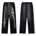 Hellstar Paint Sweatpants Black White